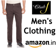 Club J Men's clothes Flat 75% off from Rs. 225 at Amazon